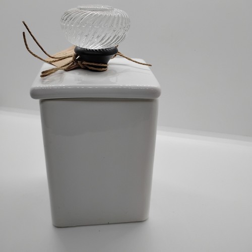 Mud Pie Tea Bag It's a Brew-tea-ful day White Ceramic Caddy Holder Dispenser -4 - Picture 5 of 10