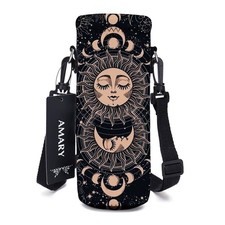 Neoprene Water Bottle Carrier Bag with Adjustable Shoulder Strap