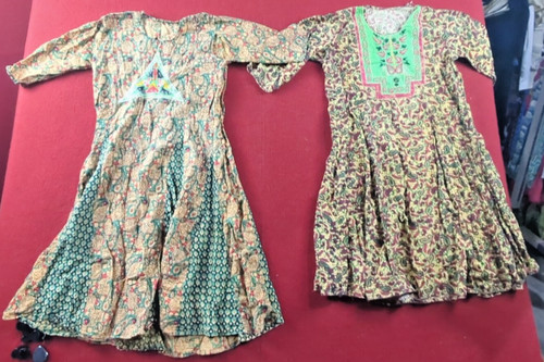 Lot of 2 Afghan dresses for women and 2 pants Handcrafted Vintage