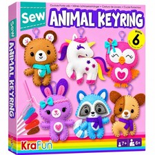 KRAFUN Unicorn Animal Sewing Keyring Kit for Kids Ages 7-12  6 Dolls