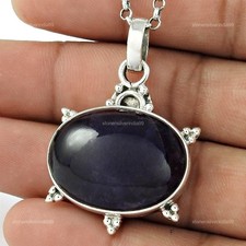 February Amethyst Stone Sister Thanks Giving Day Pendant Jewelry Solid Silver