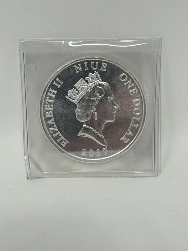 2017 Elizabeth II Niue One Dollar Proof .999 Fine Silver 1 Troy Oz. NEW Guardian