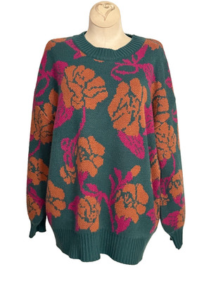In Loom, Women s Sweater, Size M, Floral, Cottagecore