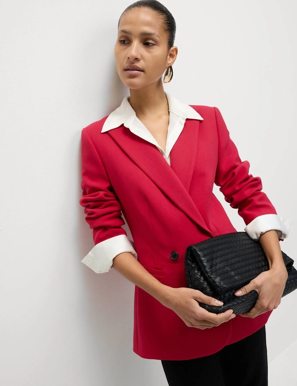 Marks & Spencer Womens Casual Blazer in Bright Red - M&S