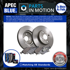 2x Vented Brake Discs and Pads fits TOYOTA YARIS NSP90 1.33 Front 08 to 11 258mm