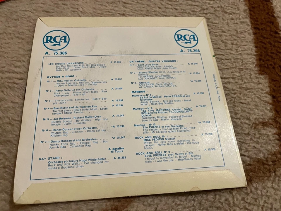 EP MIKE PEDICIN QUINTET rare ROCKAND ROLL n°1 parfait état années 50 RCA - Photo 2/3