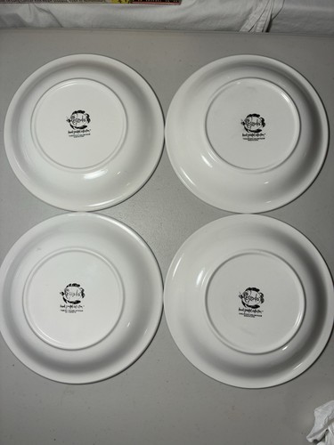 TABLETOPS UNLIMITED Pescado Hand Painted Set 4 Shallow Bowls 8x8 Colorful Fish - Picture 3 of 20