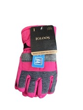 Igloos Girls Gloves Size S/M Small Pink Waterproof Insulated Winter - NEW