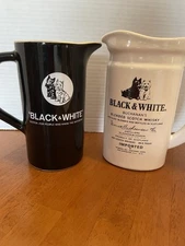 Pair Of Black & White Buchanan’s Blended Scotch Whiskey Bar Pitchers Scotland