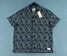 Scotch  Soda Shirt Men's XL Berry Jacquard Short Sleeve Knit Camp Shirt NWT