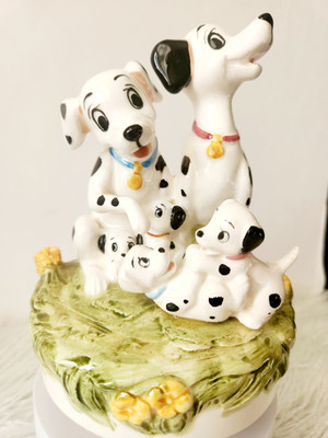 Disney 101 Dalmations ''For Mother'' Annual Music Box Schmid 1981 Playmates LE #43