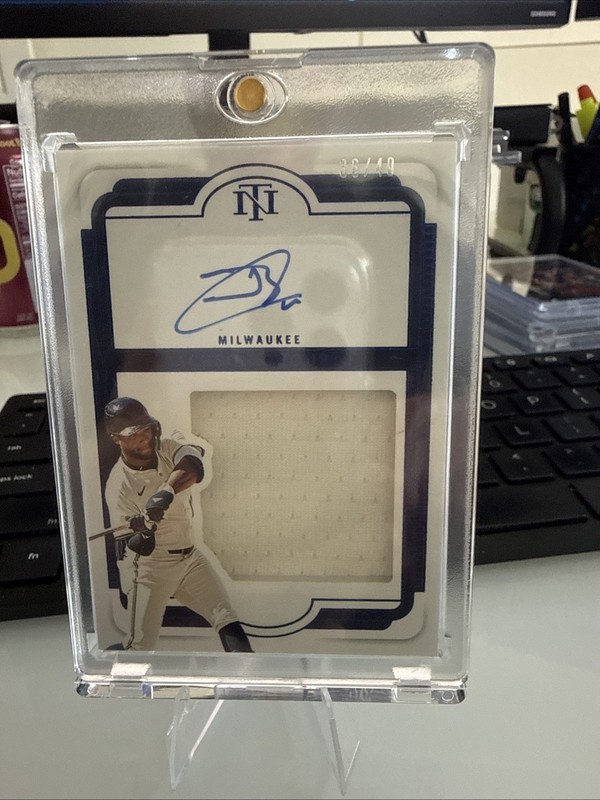 2025 National Treasures Jackson Chourio Silhouette Signatures Patch Auto /49