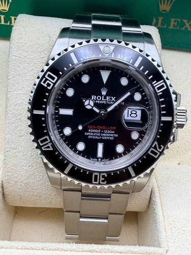 ROLEX 2019 SEA-DWELLER 126600 BLACK STEEL 50TH ANNIVERSARY RED...