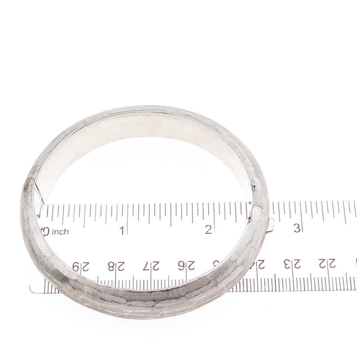 Hayward 925 Sterling Silver Vintage Brushed Bangle Bracelet 7