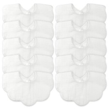 10 Pack Baby Bib Girl Boy Muslin Drool Teething Cotton Infant Toddler Scarf