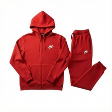 Women's Nike Large Hoodie Full Zip 2 piece tracksuit Sportswear Fleece Tracksuit