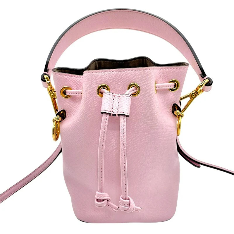 FENDI Montresor Mini 8BS010 Shoulder Bag Grain Calf Pink GD Hardware #OK3681 thumbnail 2