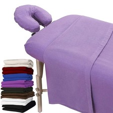 Massage Table Sheets Set 3 Piece - 100 Natural Cotton Flannel - Soft  Thick