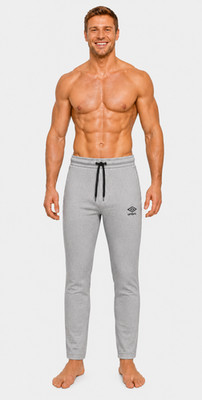 Umbro Comfort Control Non-Tapered Jersey Pants-Pockets-Button Fly-Grey-NWT
