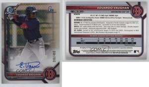2022 Bowman Chrome Prospect Auto Refractor /499 Eduardo Vaughan #CPA-EV Auto