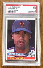 1984 Donruss Ron Darling #30 PSA 7 Rookie Card RC Mets Near Mint Nice Card!