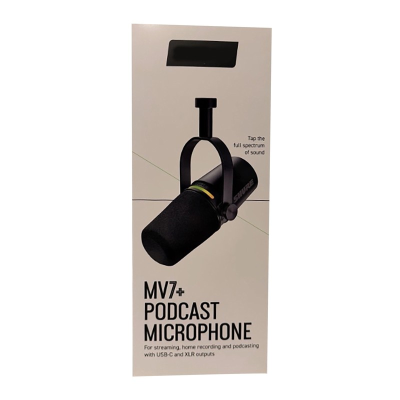 On Sale Shure MV7+ USB/XLR Hybrid Dynamic Mic Streaming Podcast Recording