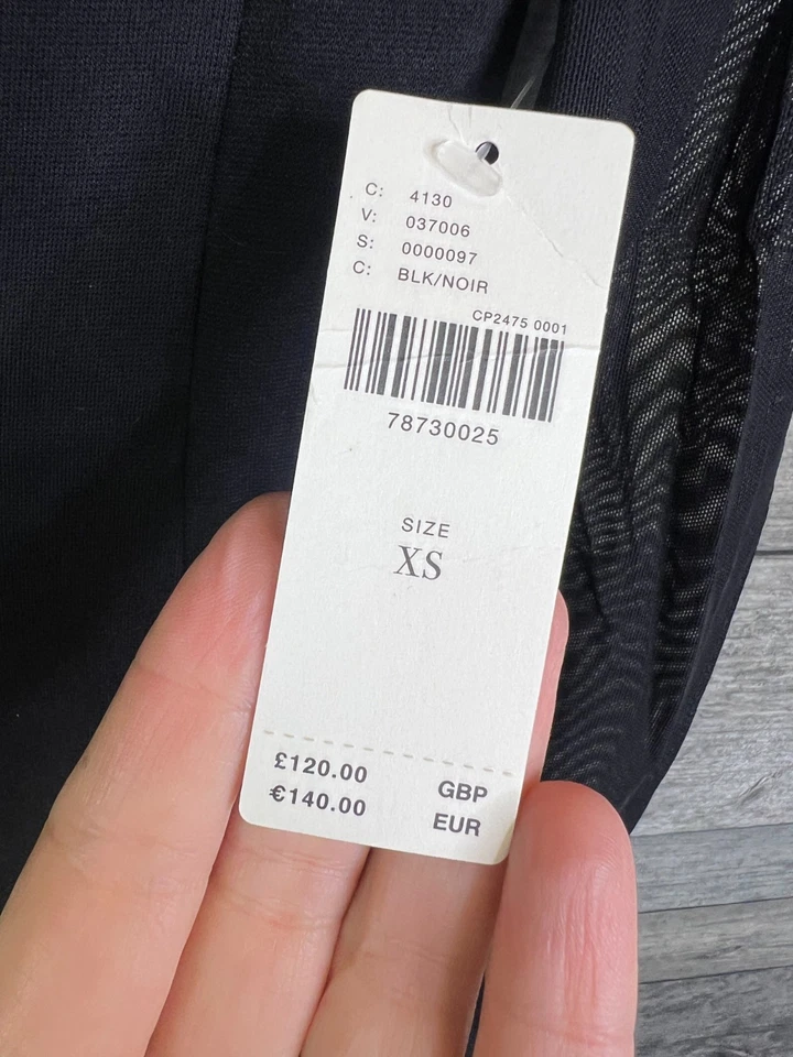 By Anthropologie Dress Size XS Black Mesh RRP £120 BNWT LIVE - Image 2 of 2