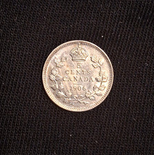 CANADA-1906  5 CENT SILVER-UNCIRCULATED