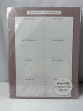 New-Custom Made Weekly Planner Reusable Organizer Sheet w/Wet Erase Marker