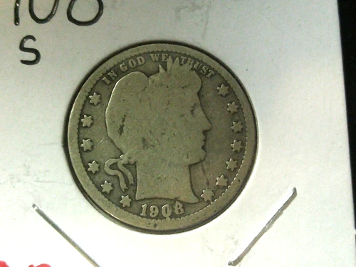 1908-S Barber Quarter #1426