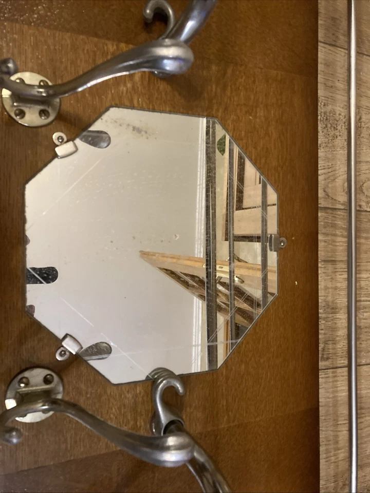 Ancien Grand Vestiaire Style SNCF porte manteau chapeau Chrome Crochet Bistrot - Photo 3/4