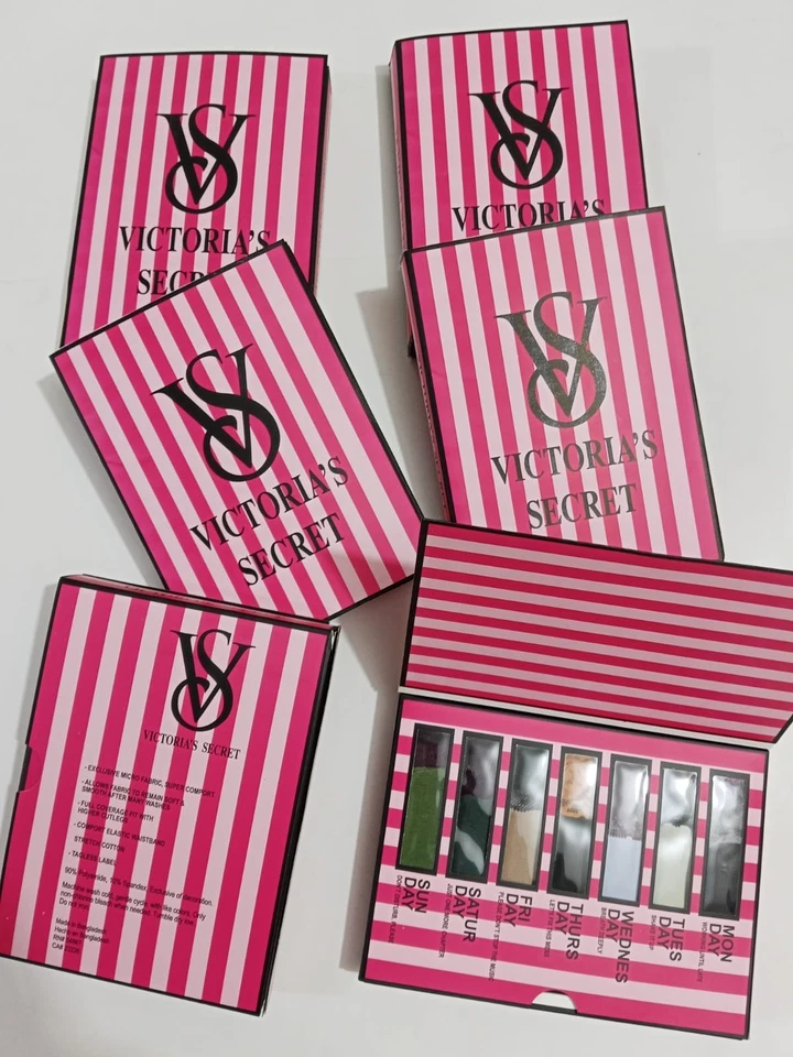 Bragas Victoria's Secret, paquete misterioso de 7 días bikini, colores y diseños surtidos Foto 3 de 4