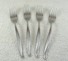 Surf Maid / Cabana Dinner Fork Lot of 4 1881 Rogers / Oneida Ltd Stainless