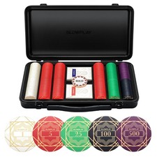 Pokerset Keramik 300 Chips Profi Set mit Koffer und Karten