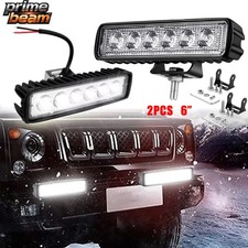 2x 6inch 480w Led Bar Flood Fog Lamp Work Light Offroad Driving Truck Atv Suv