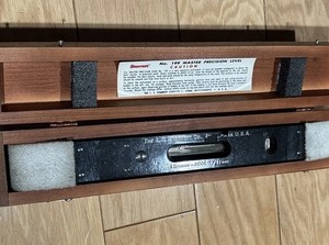 Starrett No. 199 Master Precision Level w/ Original Wood Case – .0005”/ft – USA