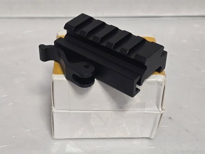 2 Pk Low Profile Picatinny Riser Mount with Quick Release Size 0.5in H, 2.5in L