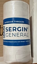 Superior Thread SERGIN' GENERAL Bright White Poly 40 wt. 3,000 yds #101