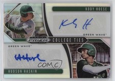 2020 Panini Prizm Draft Picks College Ties Hudson Haskin Kody Hoese Auto 10no