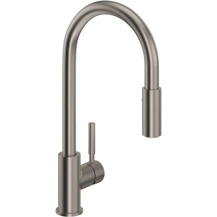 Rohl R7520 Lux 1.8 GPM 1 Hole Pull Down Kitchen Sink Faucet - Stainless Steel