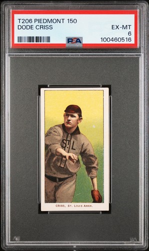 Dode Criss 1909 T206 Piedmont 150 card