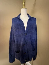 American Eagle Outfitters Women's Heavy Blue Cardigan Sweater Size M Button Up
