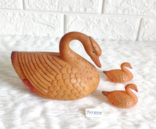 1930s Vintage Celluloid Beautiful Duck With Ducklings Toy Japan Kids 3Pcs TOY890