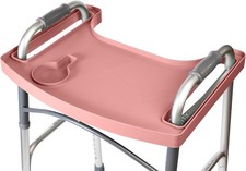 Pink Walker Tray for Rolling Folding Walker, Tray Table with Cup Holder