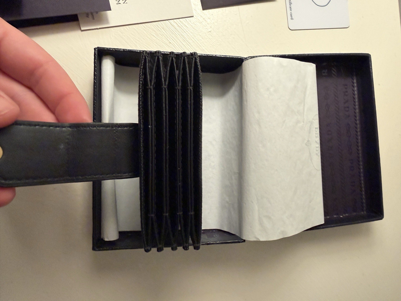 Saffiano and smooth leather Prada  Card Holder image 3