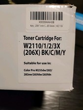 206A 4-Pack Toner with Chip for HP LaserJet M255dw MFP M283cdw M283fdw