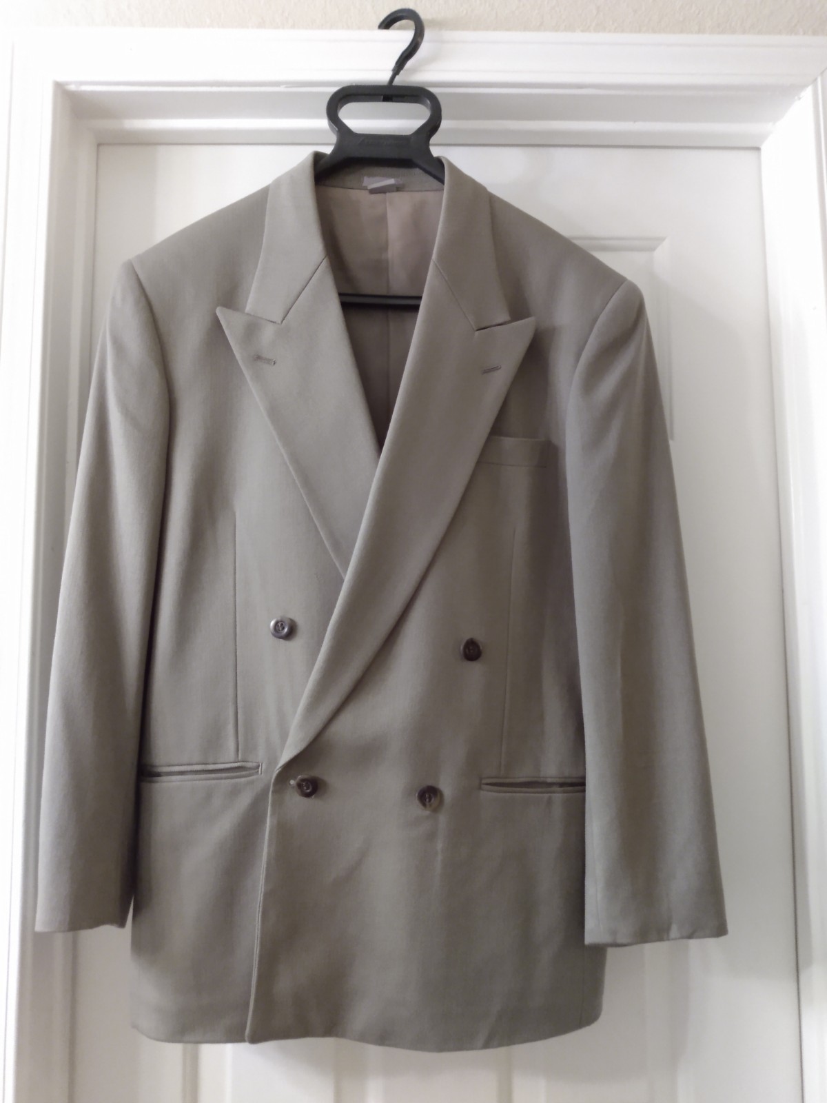 Intermezzo Wool Light Gray Double Breasted Jacket - image 1