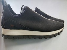 DKNY Womens Size 8 M Black Knit Slip On Sneakers Logo Lug Sole K129892