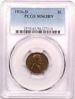 1926-D Lincoln Wheat Cent 1C, PCGS MS63BN Brown, Uncirculated BU