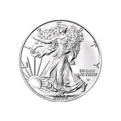 1oz Silbermünze 1$ American Silver Eagle 2026 999 Silber Liberty + gratis Kapsel - Bild 1 von 2